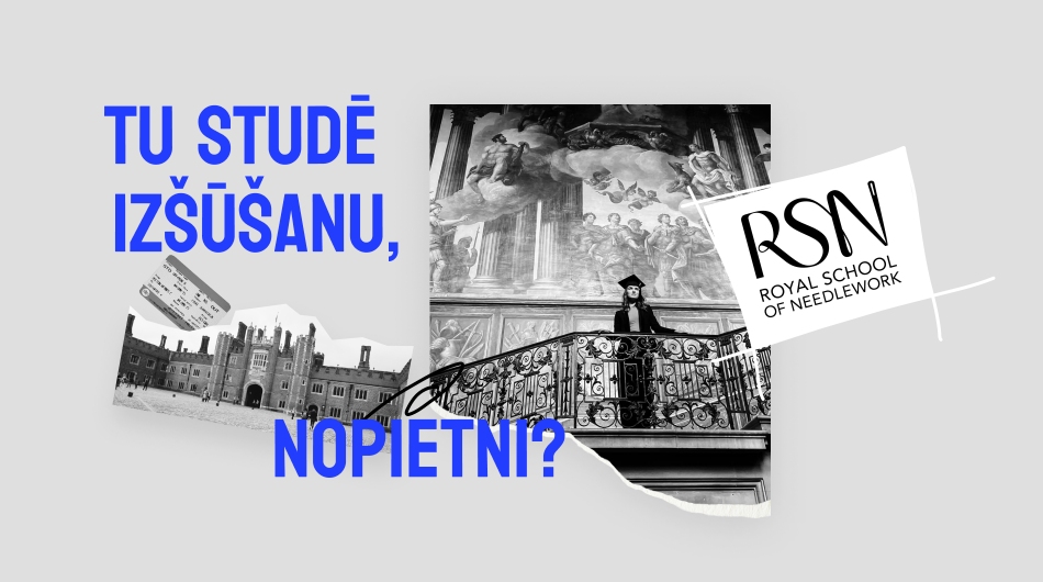 Tu studē izšūšanu, nopietni