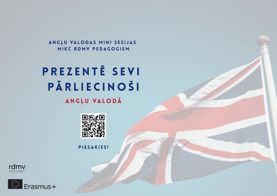 MIKC RDMV pedagogiem angļu valodas mini sesijas